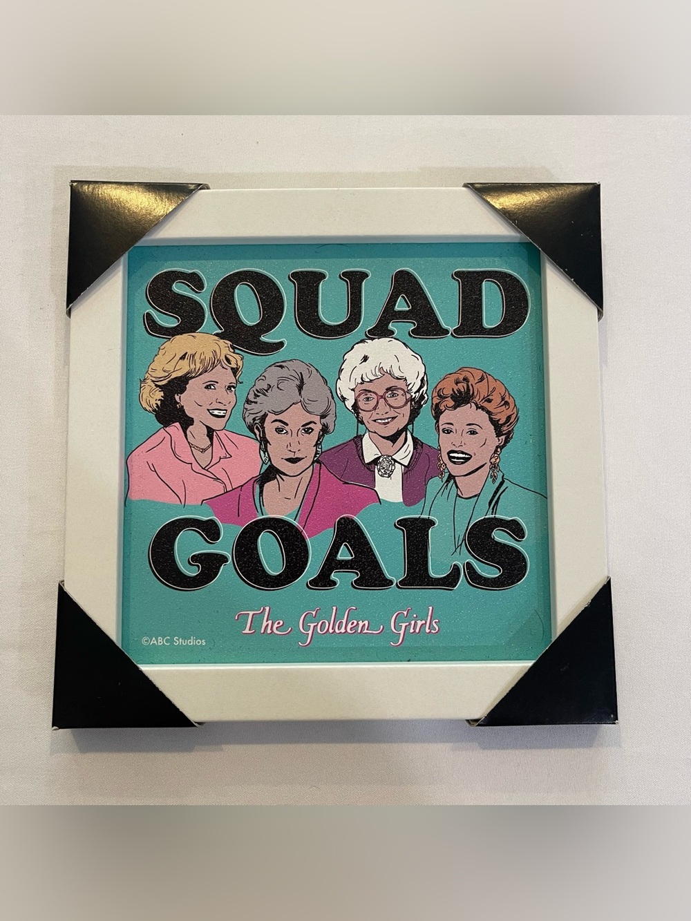 The Golden Girls Squad Goals Framed Wall Sign 6x6 Retro Pop Culture Gift
